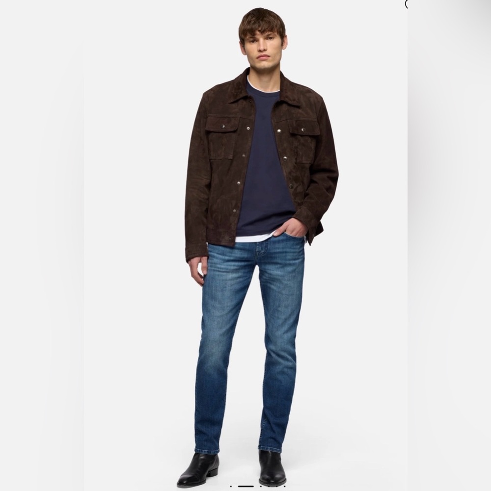 7 For All Mankind Men's Medium Blue Slim Straight Jeans